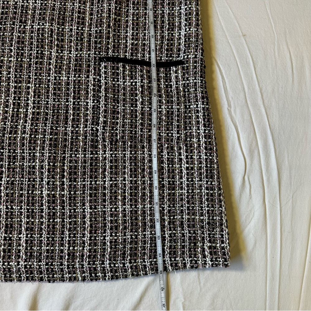 CeCe Black Tweed Mini Dress Sz 12 Dark Academia, preppy, workwear, Blair Waldorf - Picture 9 of 10
